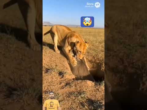 الخنزير فبرك الاسد داخل الغرقه  