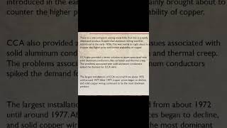 CCA History. Copper-Clad Aluminum. Know the code! SUBSCRIBE! #electrician #cca #codes