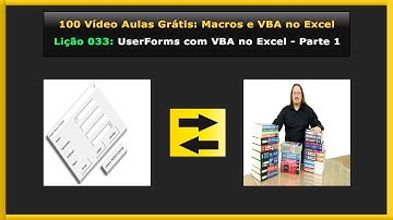 Lição 033 - 100 Vídeo Aulas Gratuitas de VBA no Excel - UserForms - O Que São e Exemplos - Parte 1