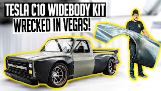 Twin Tesla Swapped Chevy Squarebody Takes on SEMA 2021  Electric C10 Ep. 22