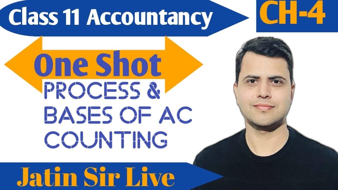 CH-4 l Process and Bases of Accounting l One Shot l Jatin sir live l Class 11 l Accountancy