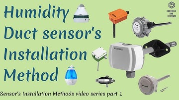 Humidity Duct Sensors Installation Method / Air Velocity Sensor