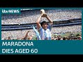 Diego Maradona: Argentinian football legend dies aged 60 | ITV News