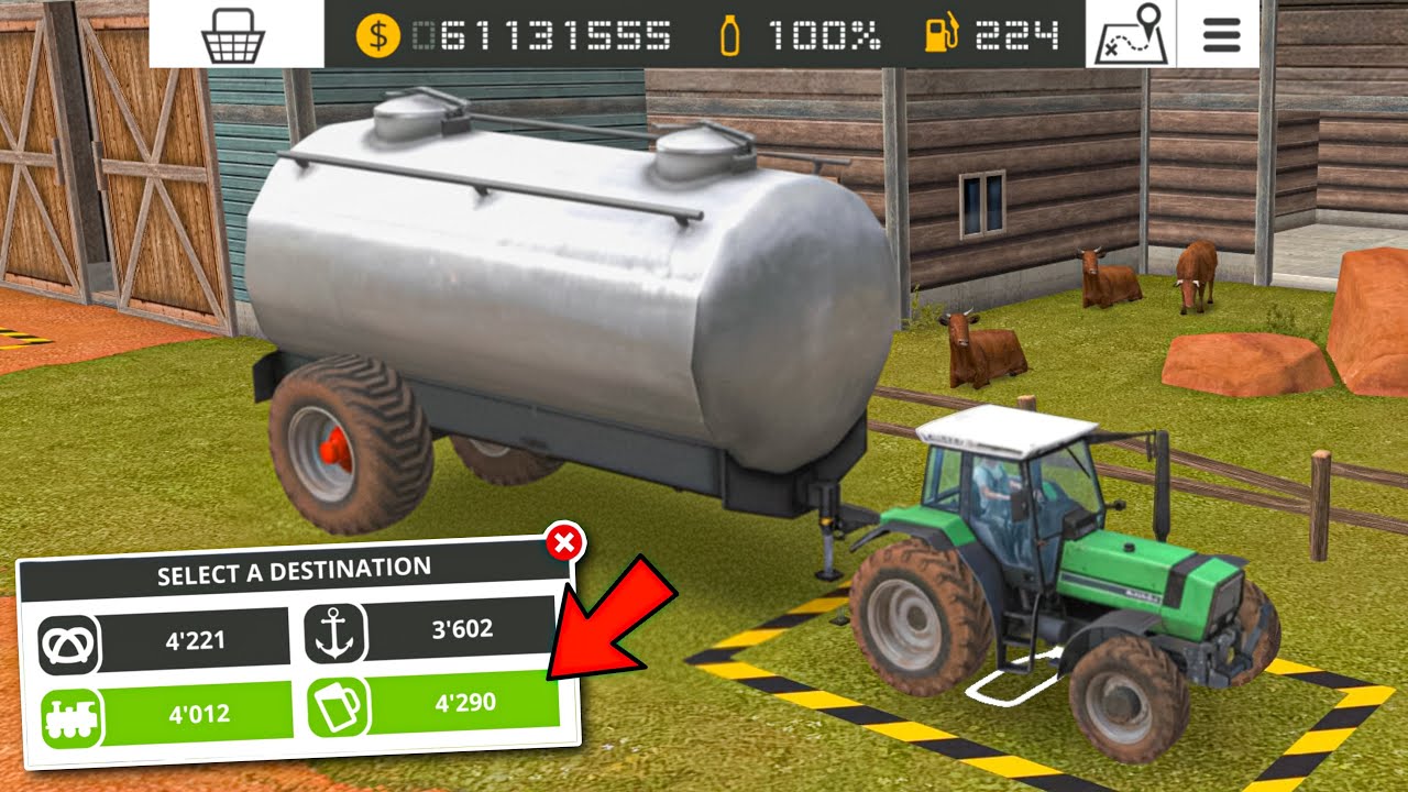 Самый большой резервуар и продажа молока в выбранном пункте назначения в FS18 | Многопользователь...