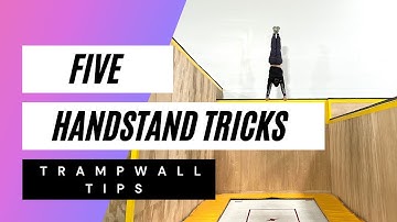 5 HANDSTAND TRICKS ON TRAMPWALL