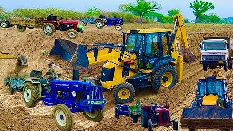 JCB 3dx Backhoe Maschine fully Loading Mud in Mahindra 475 JCB miti khudai #jcb #jcbvideo #jcbkhudai