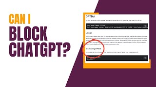 Can I Block ChatGPT From Using My Content?