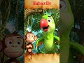 Look Before You Leap! 🐒🦜#CartoonAnimation#JungleFriends#MonkeyAndParrot#KidsAnimation#FunnyCartoon