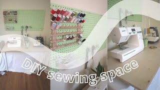 CREATING MY SEWING SPACE 2021 // DIY Sewing Space ✨