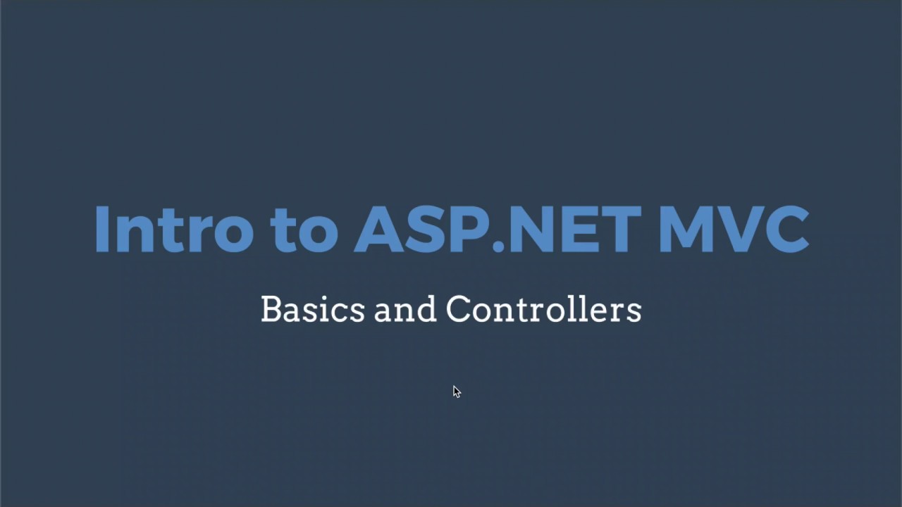 Intro To Asp Net Core Mvc Controllers Youtube