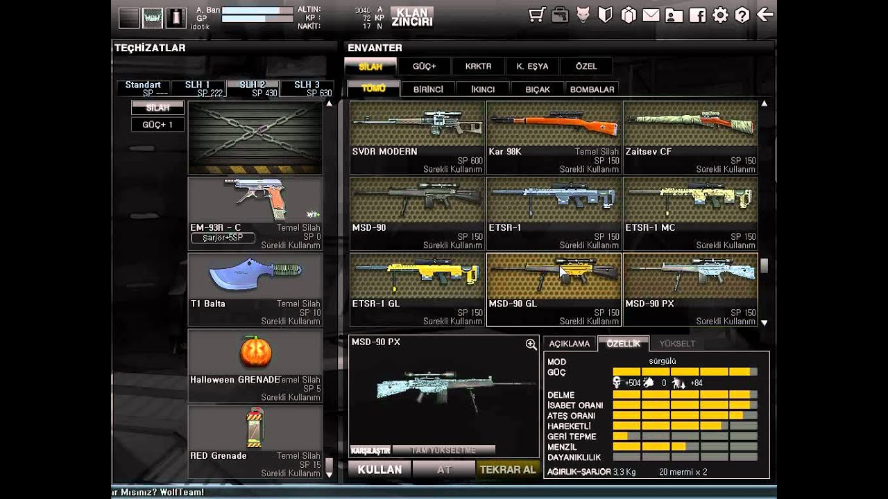 wolfteam envanter hack