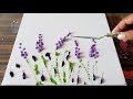 Lavender Field / Simple Floral / Abstract Painting Demonstration / Project 365 days / Day #0362