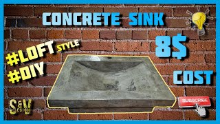 DIY Concrete Sink With A Cost Of $ 8. SVdesign.