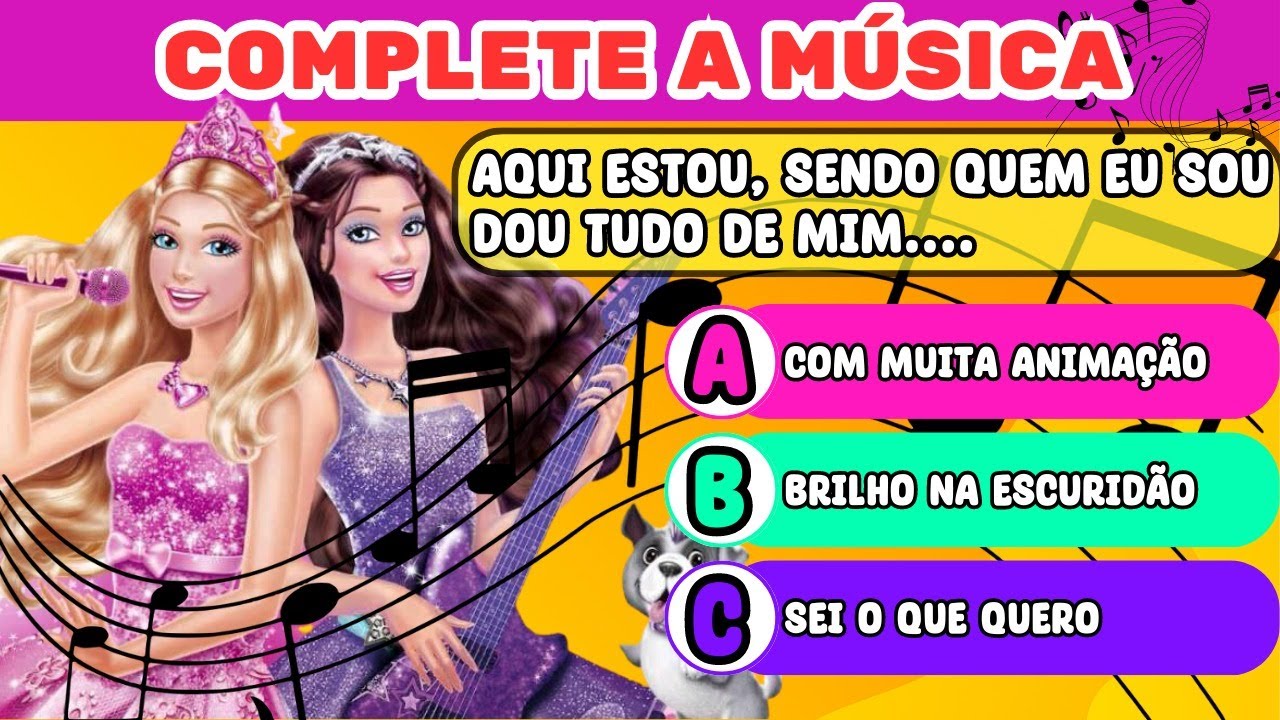 Complete a Música - versão Barbie
