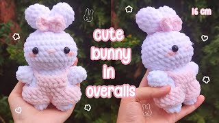 little Bunny In Overalls Crochetamigurumi Tutorial Easy Cute And Free Pattern