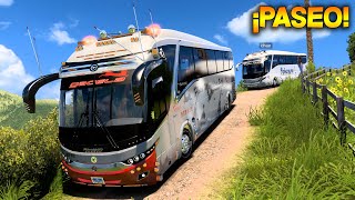 ¡CONVOY DE BUSES RUMBO A UN FINCA! | American Truck Simulator screenshot 1