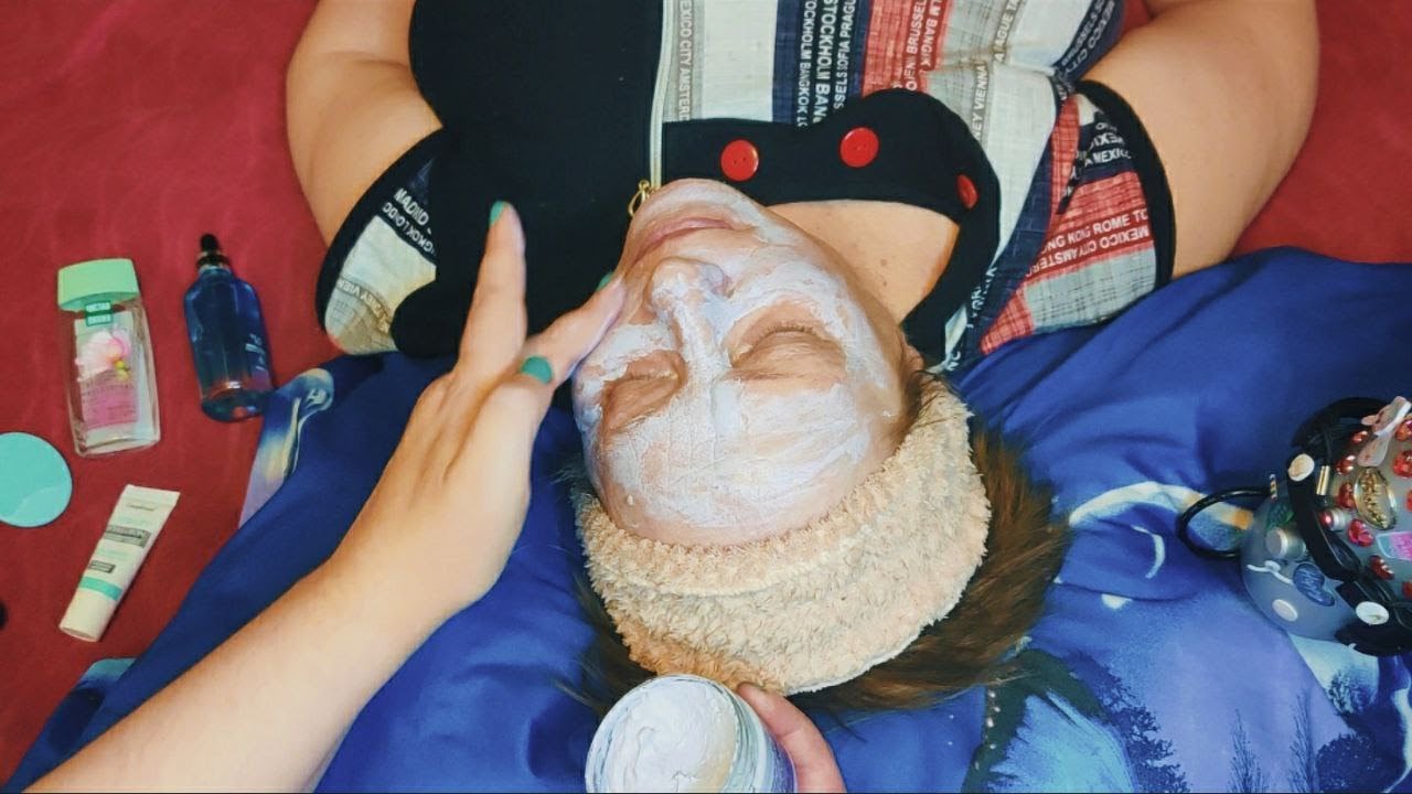Асмр МАССАЖ ЛИЦА МАМЕ 💆‍♀️ Уход за кожей💦Близкий шепот | Asmr facial massage for mom