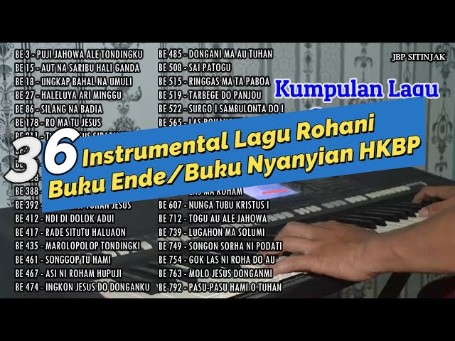 36 Instrumental Buku Ende/Buku Nyanyian/Kidung Jemaat-Vol 1 | JBP Sitinjak class=