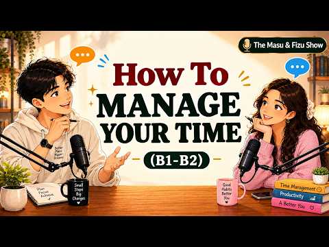 How To Manage Your Time - Real English Speaking Practice (B1-B2)| Easy English podcast