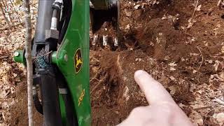 More stump removal! John Deere 1023E TLB with 260 backhoe!