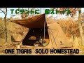 ＴＣテントOneTigris SOLO HOMESTEADに薪ストーブ【Hot tent winter camping・ Japanese food】