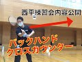 フォアサイドからバックハンドでカウンターを打つ！【西平練習会公開】