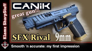 Canik SFX Rival, my shots and impression: super lovely