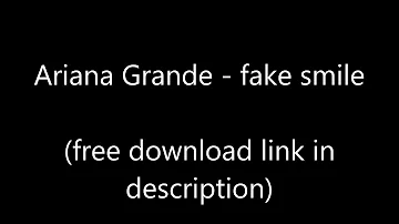 Ariana Grande - fake smile (Lyrics)