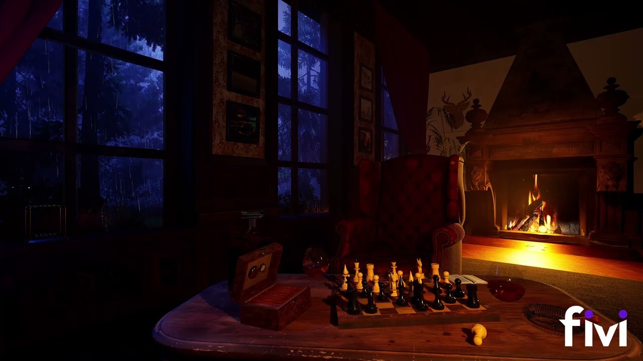 8 Hour Thunderstorm & Fireplace 🌩️🔥 | Rain Sounds for Sleep