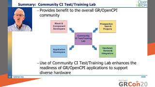 GRCon20 - Community Continuous Integration (CI) for GNU Radio and OpenCPI