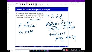 15 4  Integration in Polar, Cylindrical, and Spherical Coordinates, Part Three, Spherical Coordinate