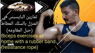 افضل تمارين البايسبس في المنزل،،بالسلك المطاط للنساء والرجال /The best biceps exercises,,, at home