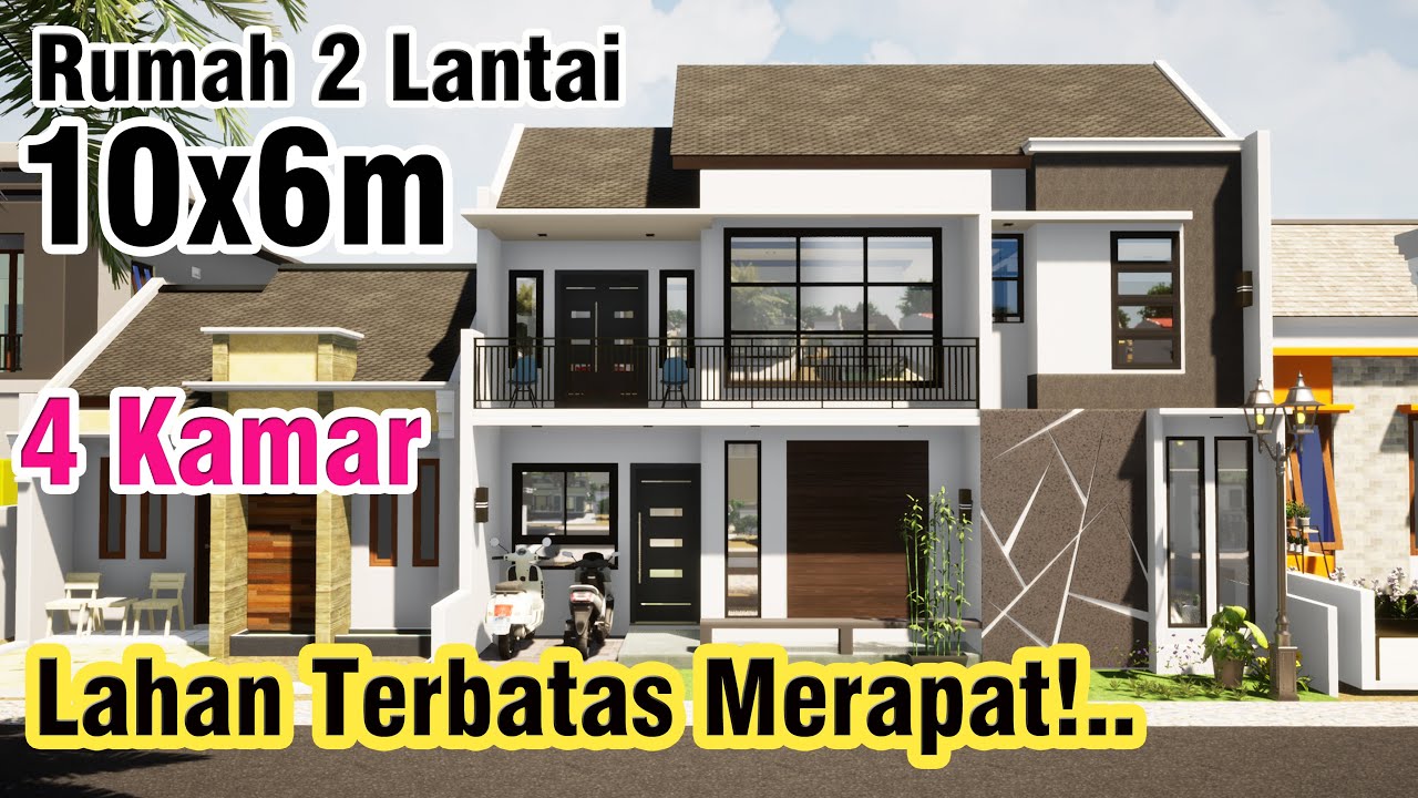 проект дома 10х6 метров | 4 комнаты | 2 этаж