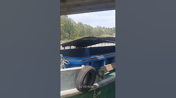 Sà lan siêu to vượt cống|Super big barge crossing the culvert Lư vũ vlog