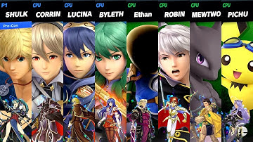SSBU Requests #143 - Shulk (Me), Corrin, Lucina, Byleth vs. Mii Swordfighter (2332), Level 9 CPUs