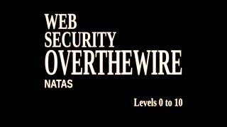 OverTheWire Natas (Levels 0 to 10)