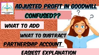 Calculation of adjusted profit for goodwill | #adjustedprofit #valuationofgoodwill