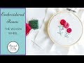 Embroidered roses: how to do a woven wheel stitch