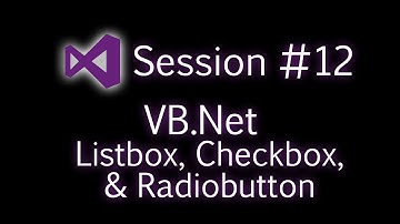 VB.Net Listbox, checkbox and radiobutton || تعلم ادوات جديدة