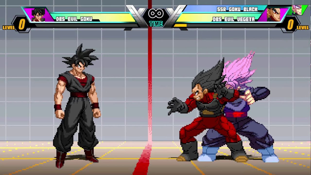 Evil Goku vs Evil Vegeta & Goku Black | Dark Saiyan Civil War | Jump Force Mugen V6 Showdown