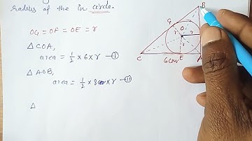 ABC is a right - angle traingle, right angle at A. A circle is inscribed in it. the length | NCERT