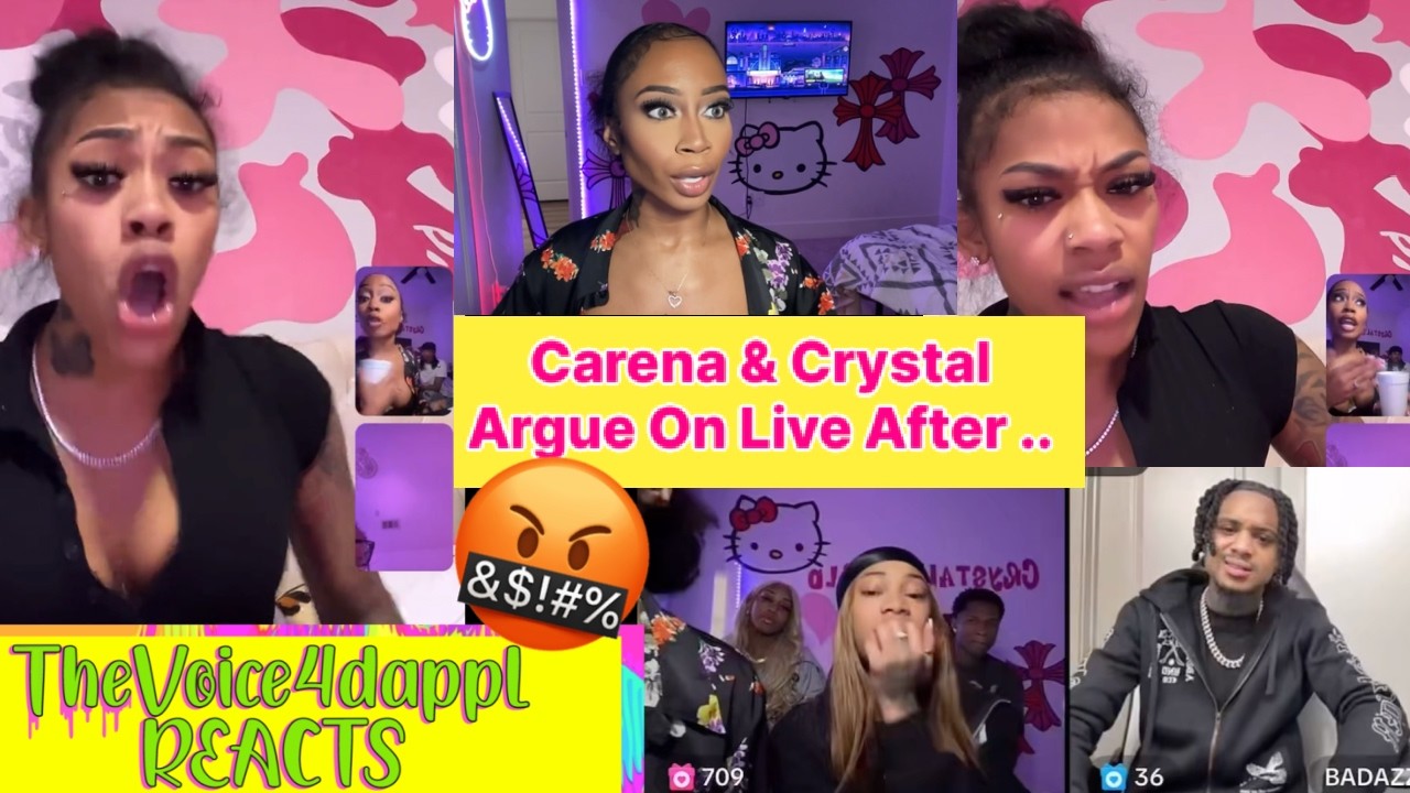 Carena Screams At Crystal On Live🤬Carena Wants to 🥊 Crystal ( Full Live 🤬King Speak On Nique & Fans