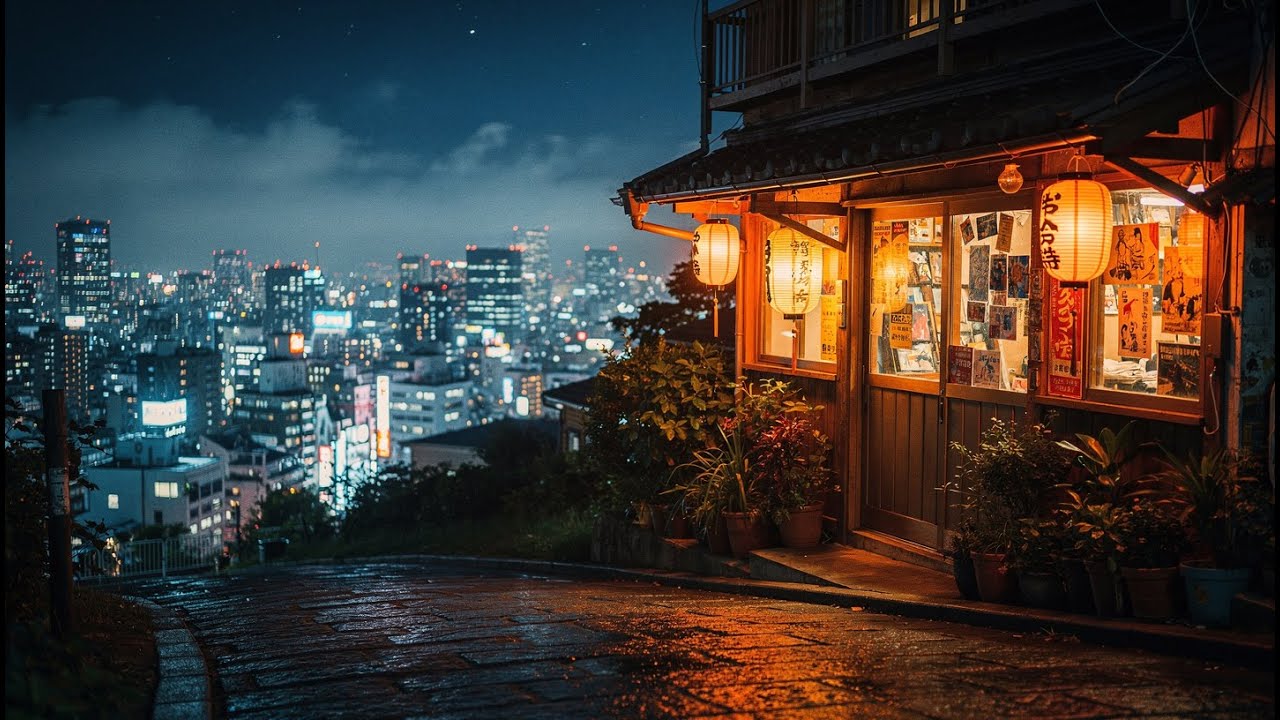Tokyo Sushi Bar Rain with Lo-fi Chillhop at Dusk | For Study, Sleep, or Relaxation
