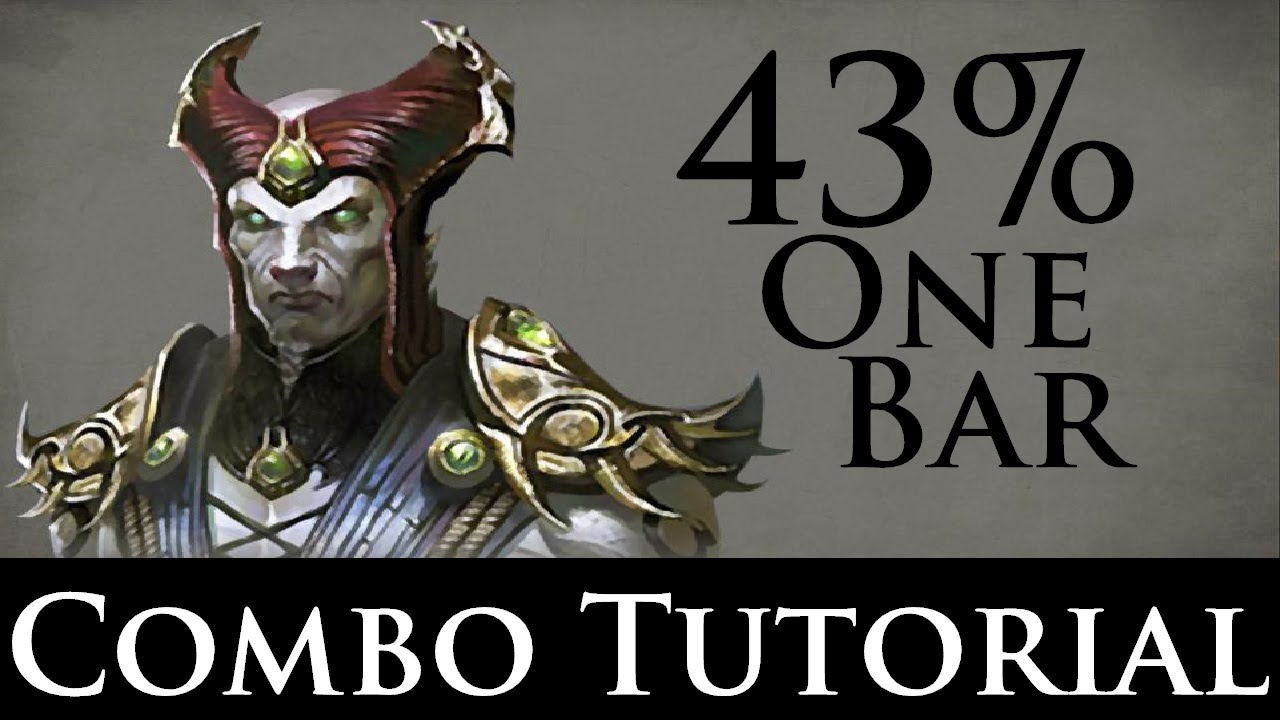Mortal Kombat Combo Tutorial Shinnok (43 One Bar) (Impostor) YouTube