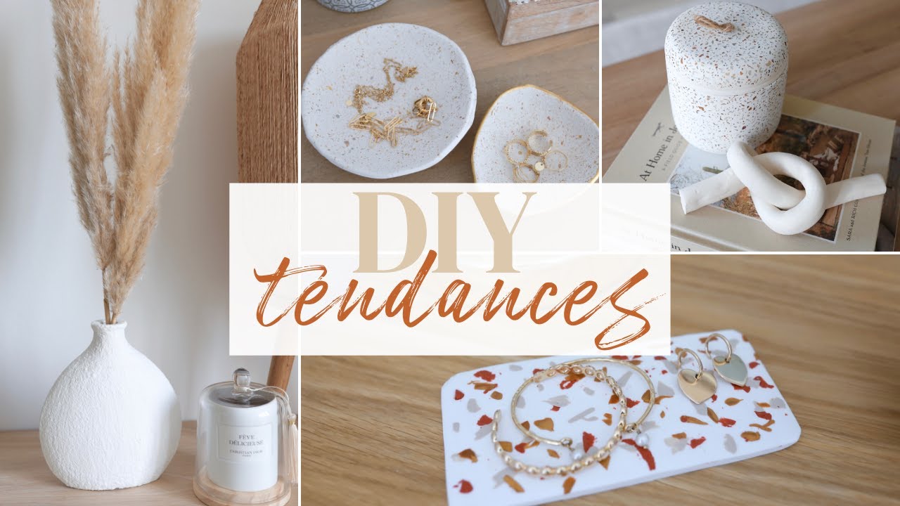 4 DIY déco simples et tendances (terrazzo, argile..) 