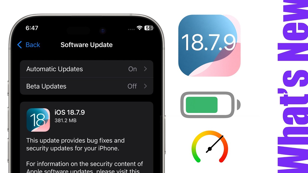 iOS 18.7.9 is OUT - What's NEW - YouTube