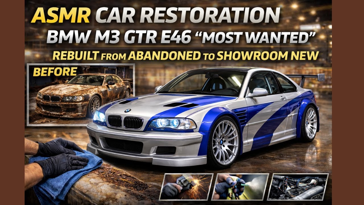 ASMR Car Restoration | BMW M3 GTR E46 “Most Wanted” Rebuilt from Abandoned to Showroom New