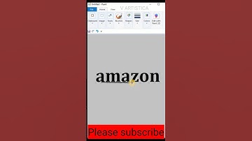 AMAZON logo | how to draw amazon logo in ma paint | ms paint 🎨 | #vartistica | #shorts