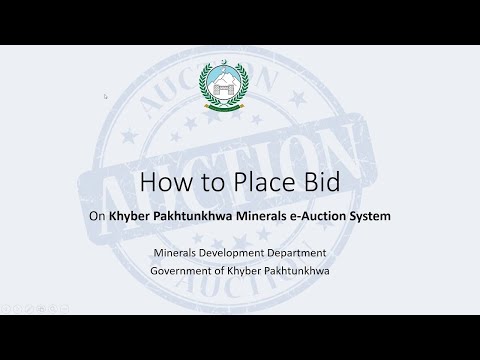 How Place a Bid on KP Minerals Auction Web Portal   App| Minerals Department| KP MDD| MDD