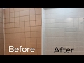 Refinishing ceramic tile in my bathroom (before and after)